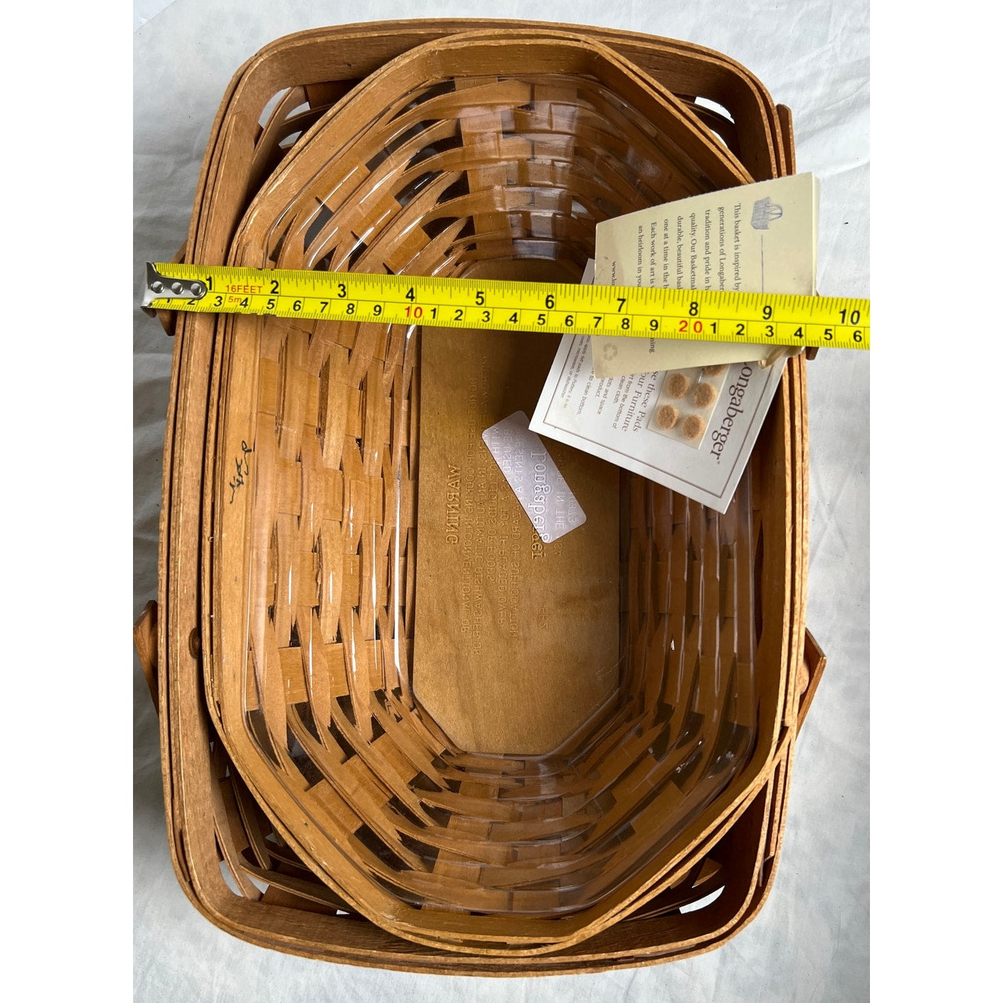 NWT Longaberger Handwoven In Ohio Handmade Fall Harvest Basket