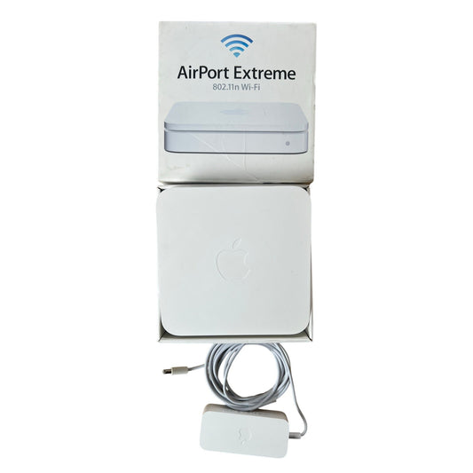 Apple AirPort Extreme Desktop Wi-Fi Router 802.11n White A1408 GigE USB