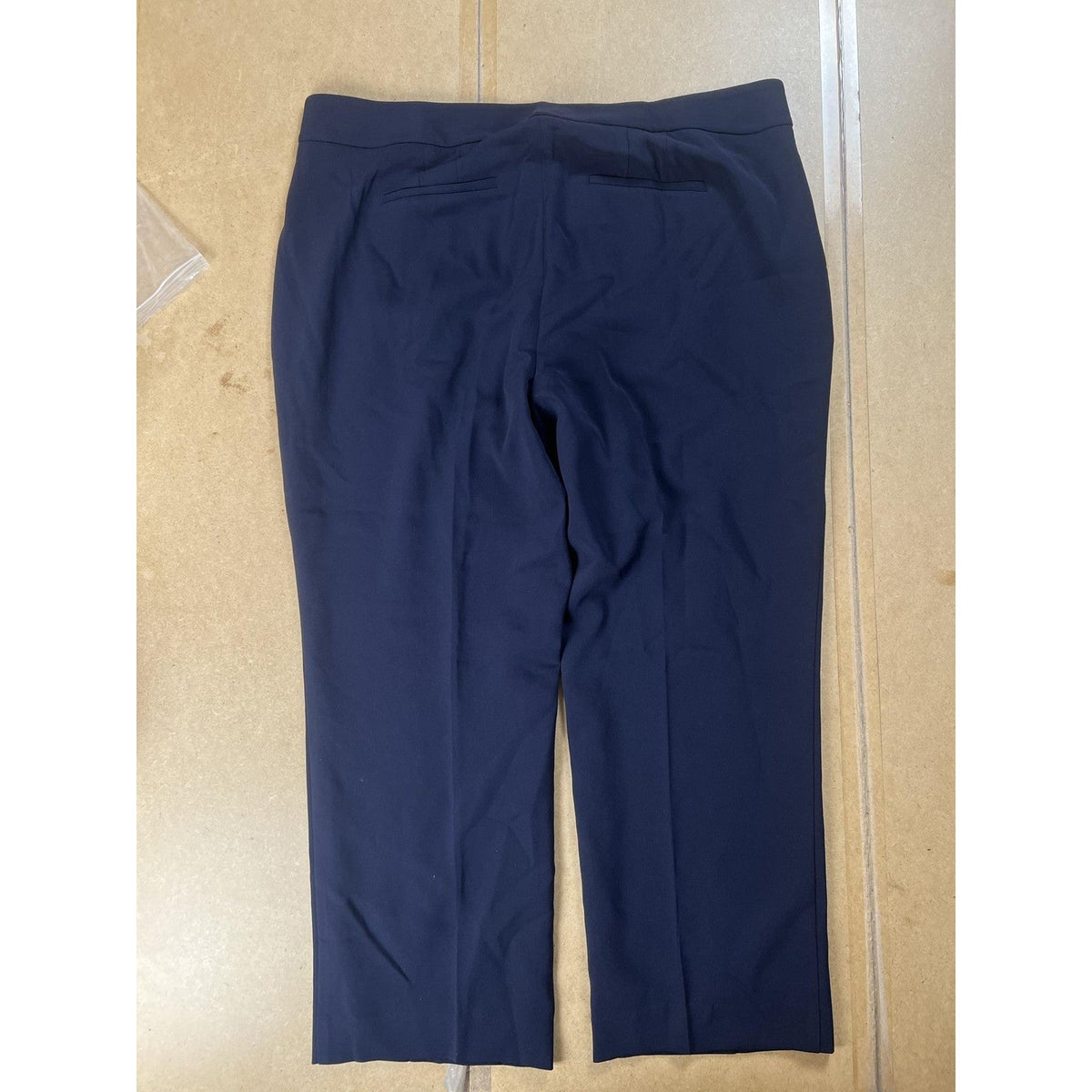 Talbots Pants Womens 16W Blue Crepe Dress Pants Lined Pockets Zip Classic