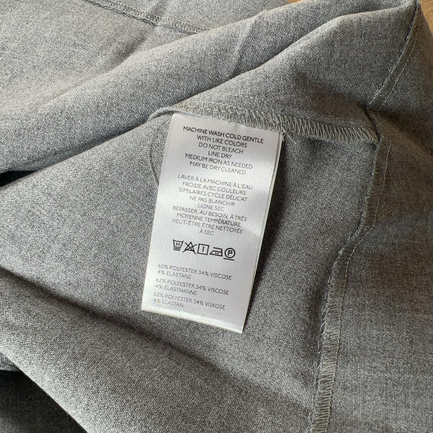 Maeve Skirt Womens M Gray Pleated Midi Twill Stretch Button Workwear Office