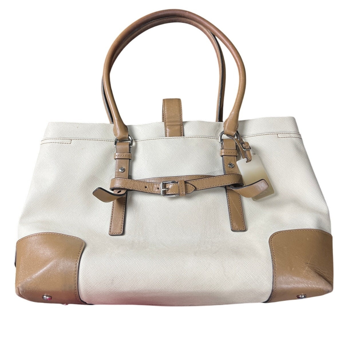 Tumi Tan 73105SN Turin Shopper Tote Leather Purse