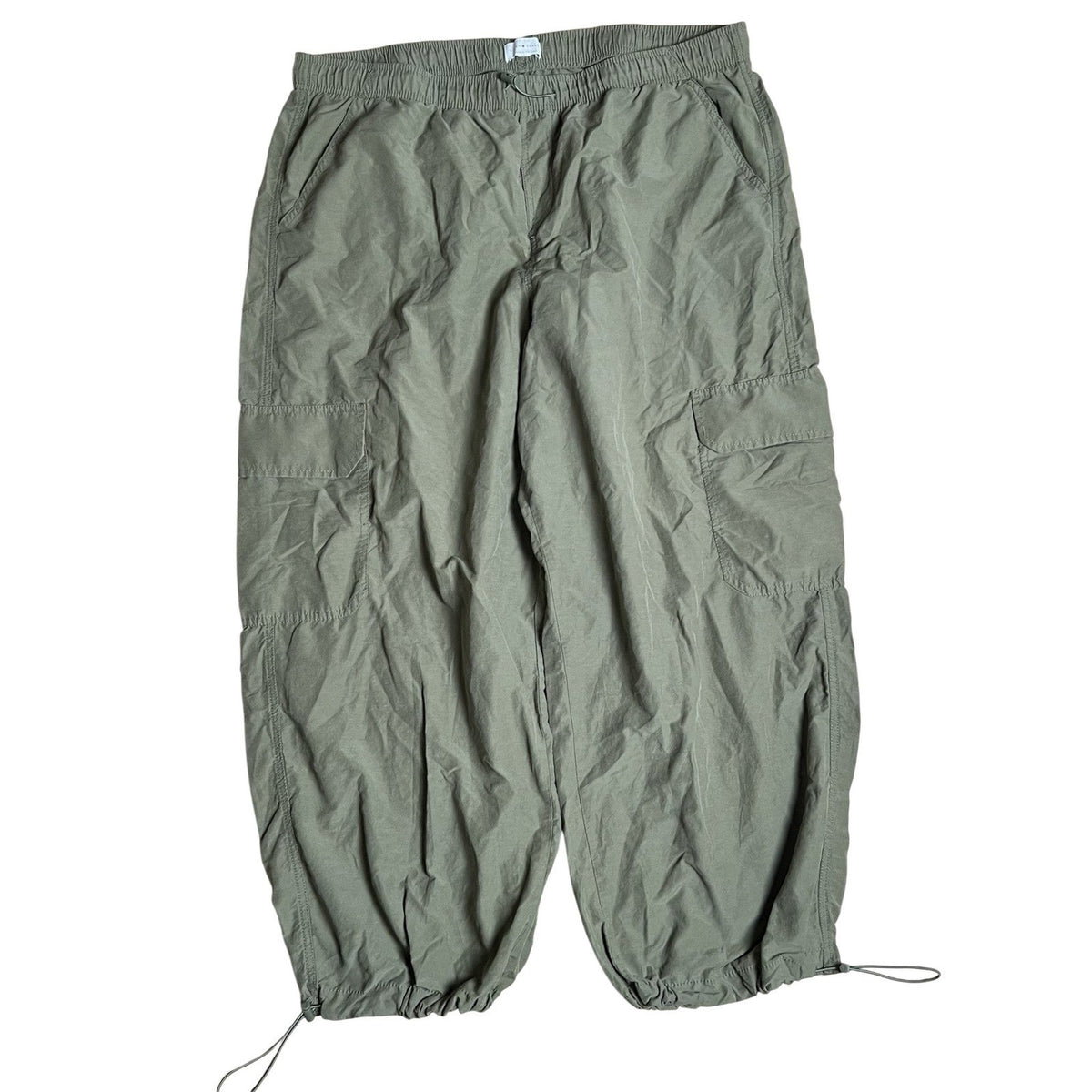 Lucky Brand Pants Unisex XL Green Jogger Twill Cargo Drawstring Ankle Relaxed