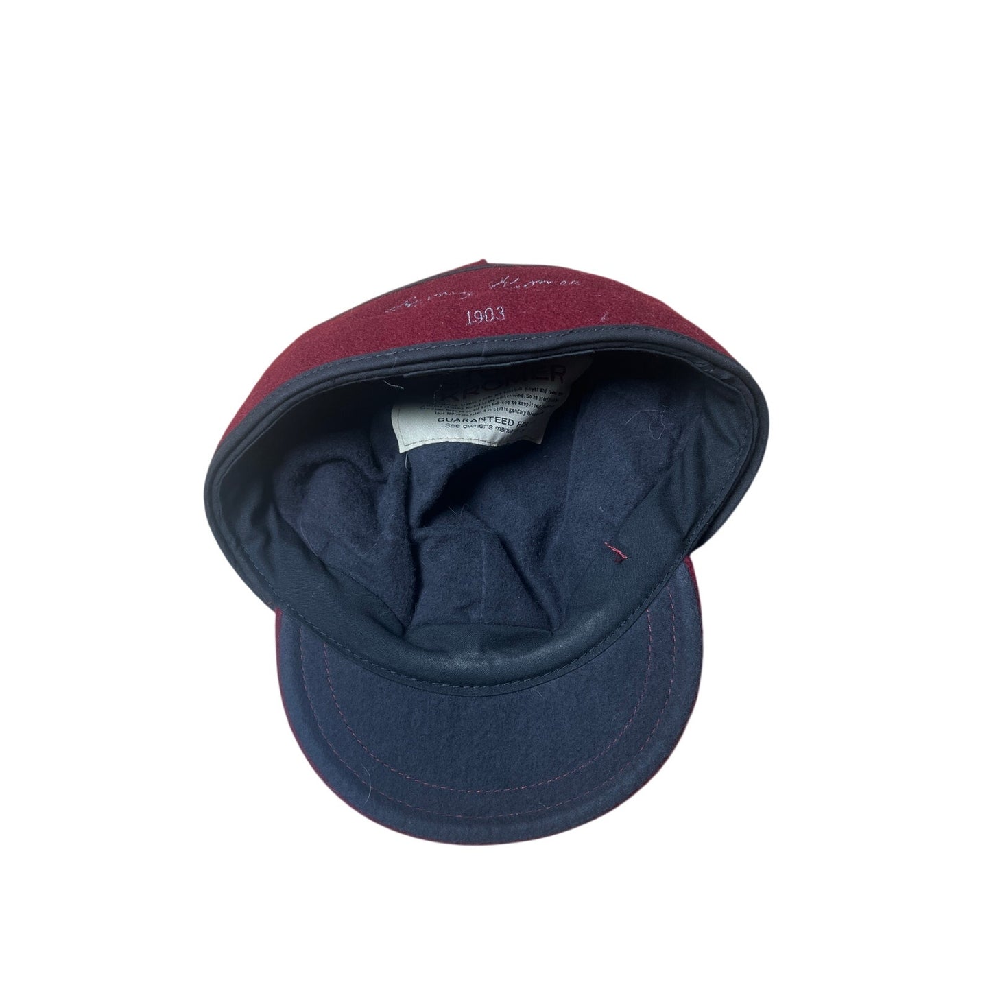 Stormy Kromer Winter Red Hat Flannel Lined Women 7 1/4