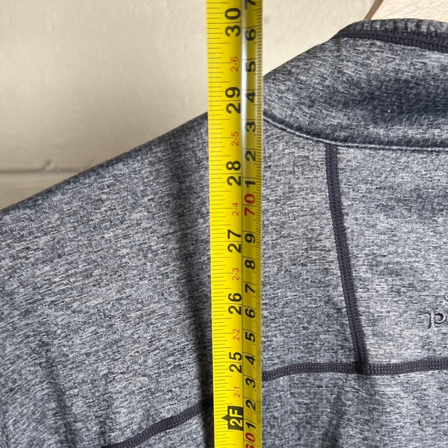 Prana XL 1/4 Zip Up Sweater Grey Pullover Hiking Active Wear