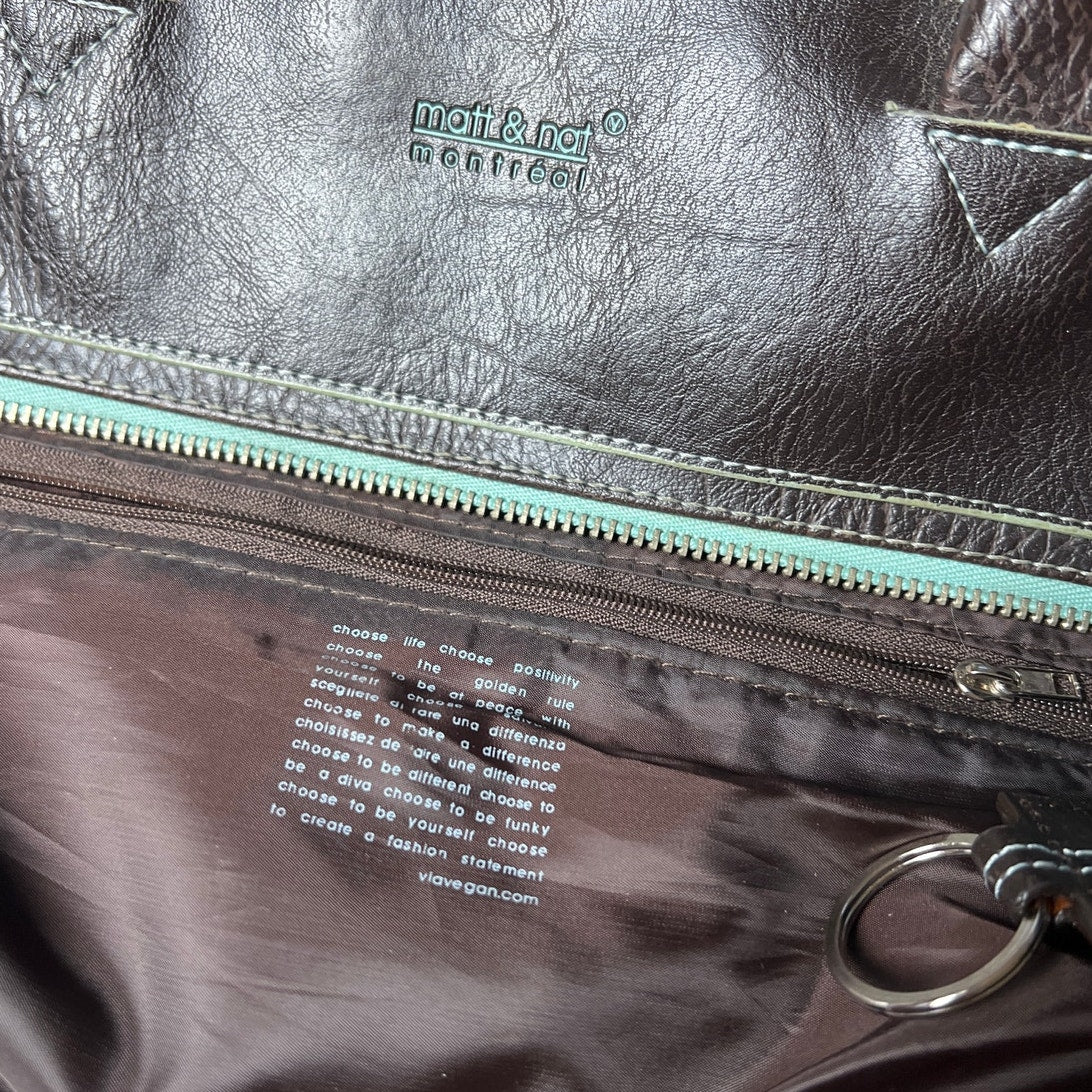 Matt & Nat Faux Brown Leather Crossbody Bag