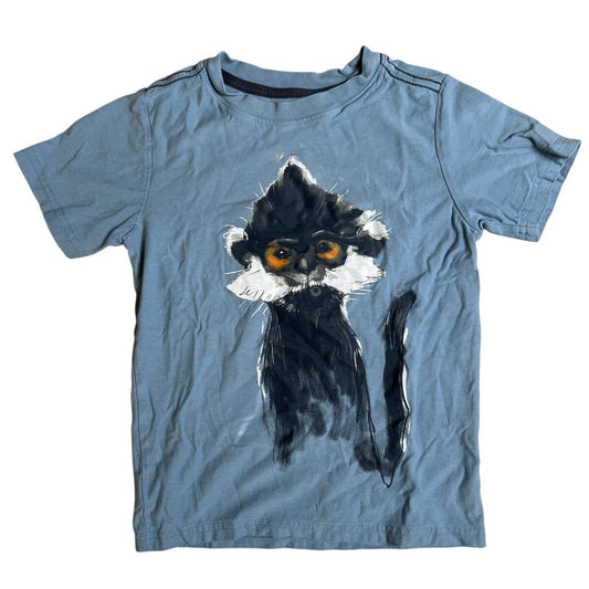 Tea Blue With Monkey Graphic Boy T-Shirt Size 7