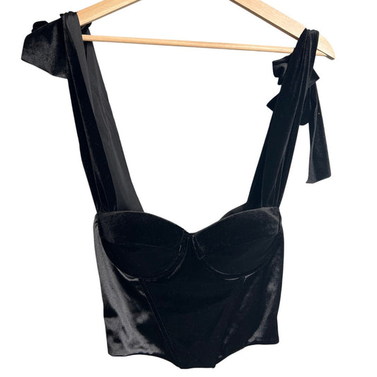 Petal + Pup NWT Size Small Black Velvet Women's Top