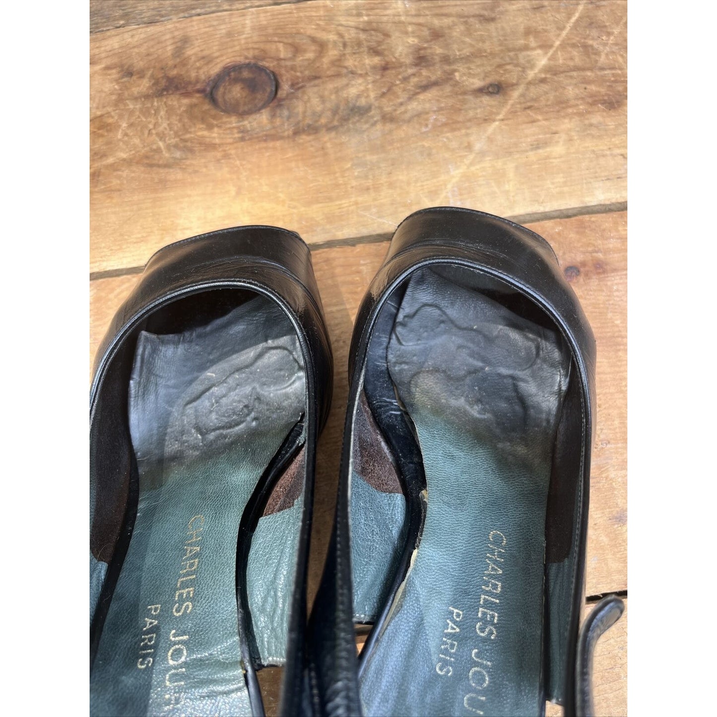 Vintage Charles Jourdan Black Heels Size 8 Some Heavy Wear