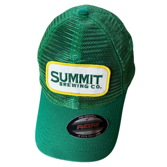 Summit Brewing Co Trucker Hat Unisex Green OS Adjustable Curved Brim Embroidered