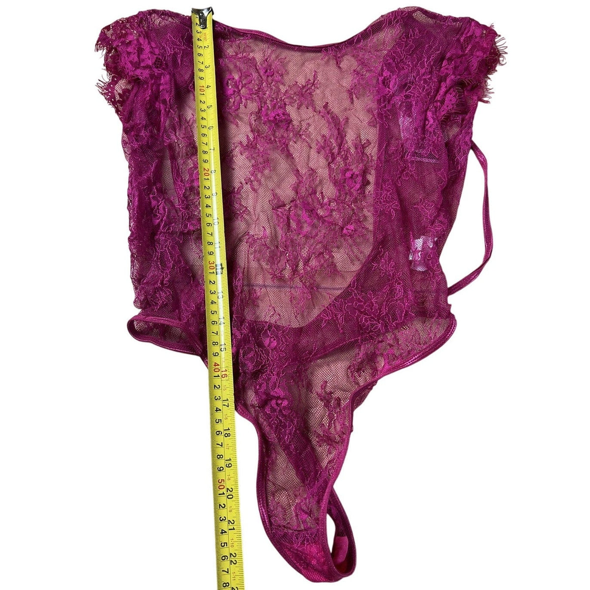Shirley Of Hollywood Teddy Womens S Pink Lace Sheer One Piece Cap Sleeve Thong