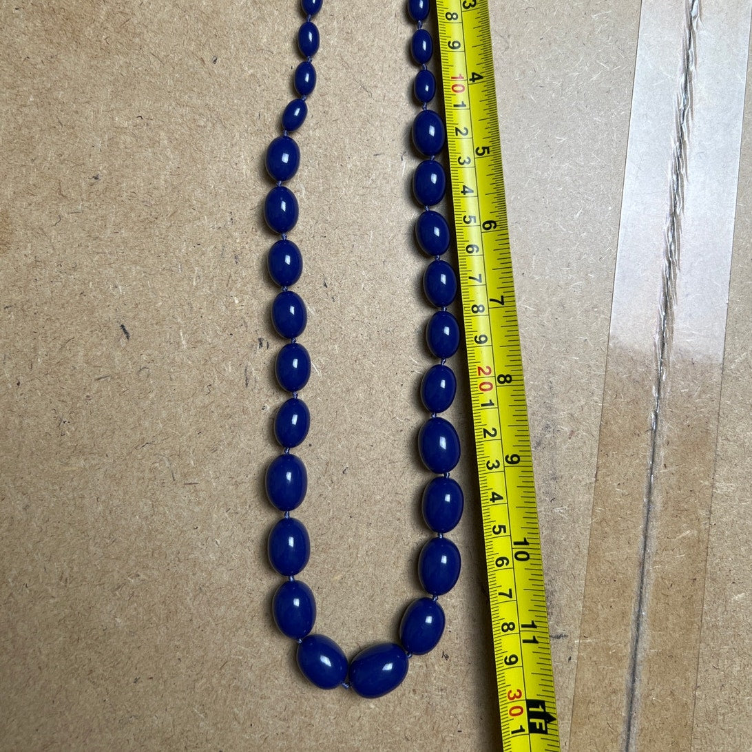 Vintage Crown Trifani Summer Navy Blue Beaded Neckless