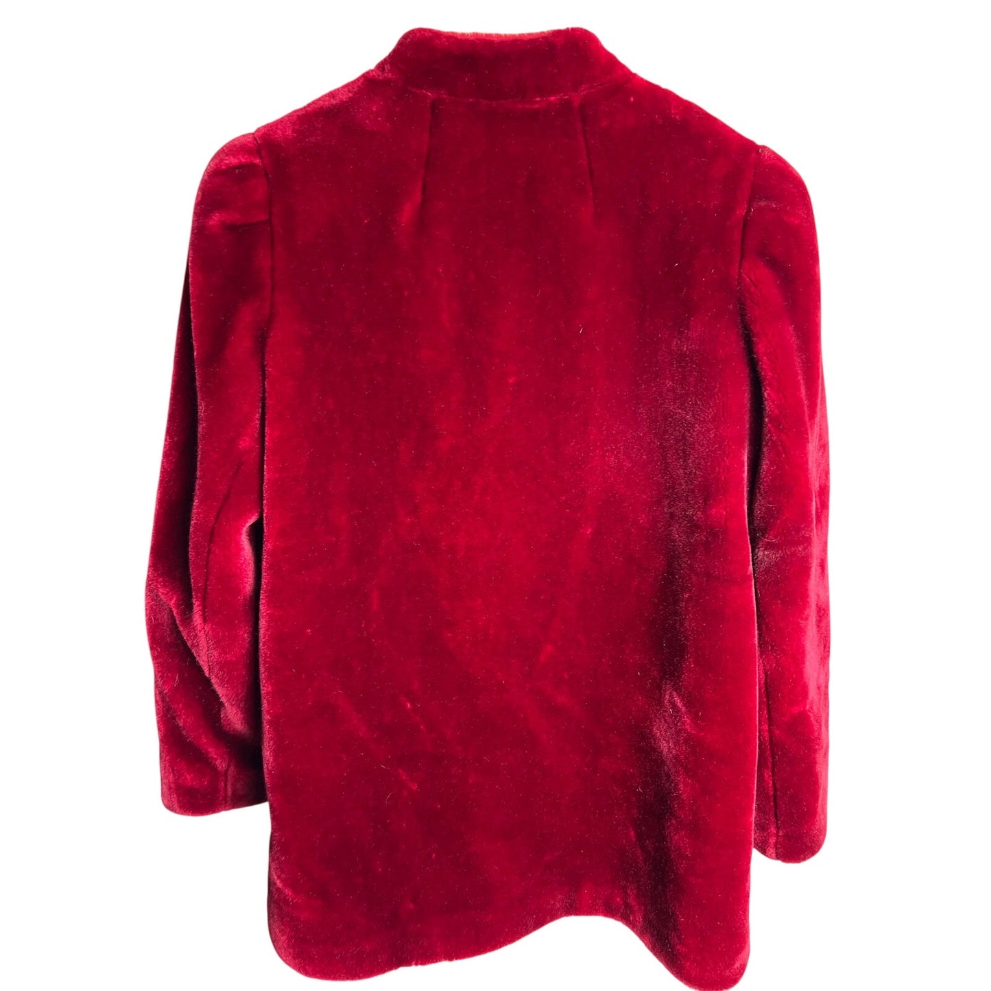 Vintage Sasson Borgazia Plush Faux Fur Coat Burgundy *Dimensions in Picture*