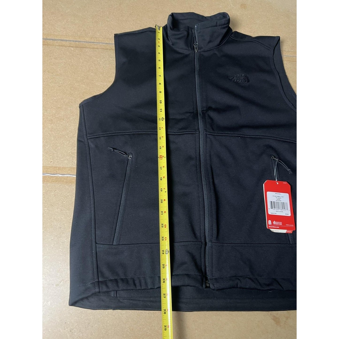 The North Face Vest Mens L Black Canyonwall Windbreaker Full Zip Zipped Pockets
