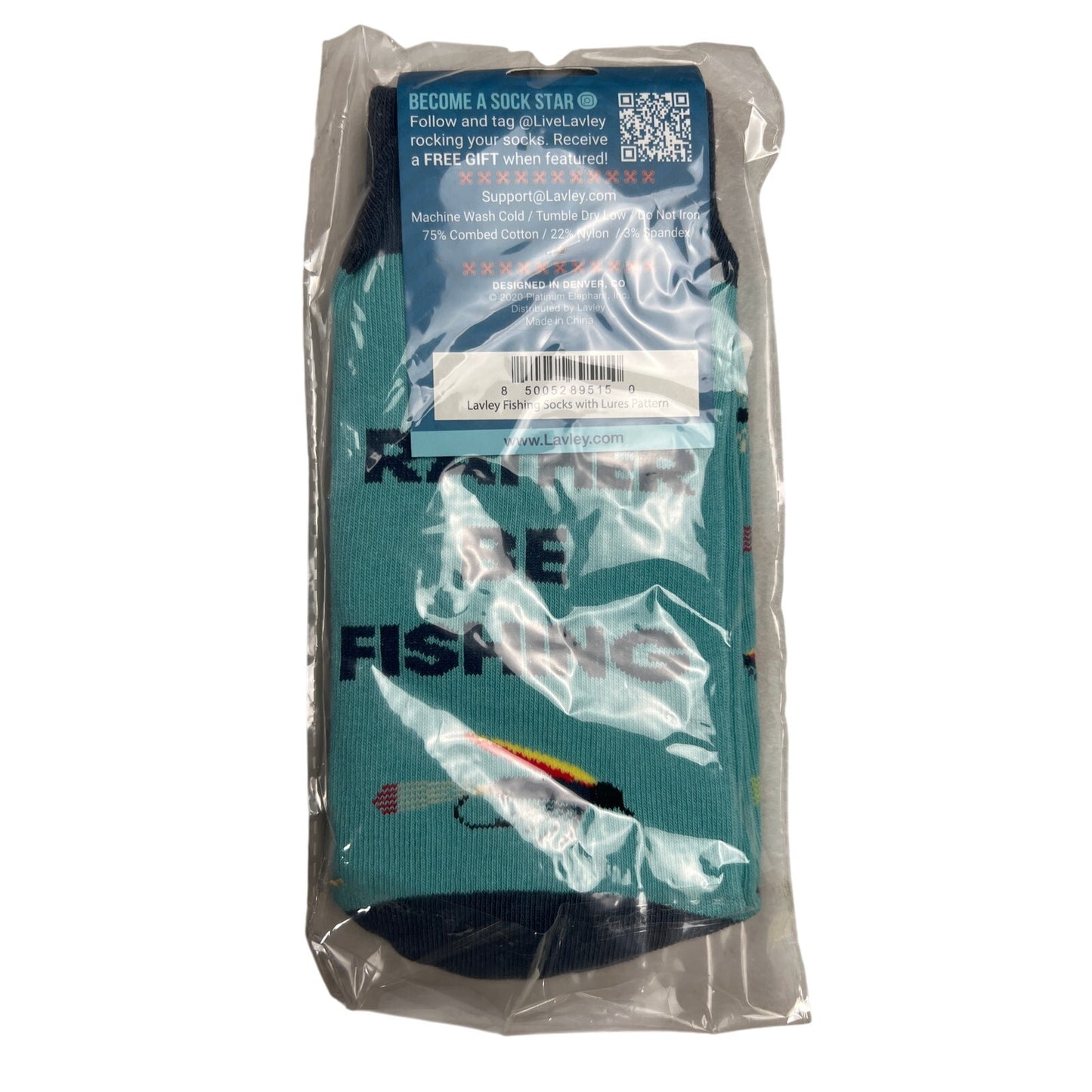 Lavley One Size Fits Most NWT Blue Socks That Speak From The Sole