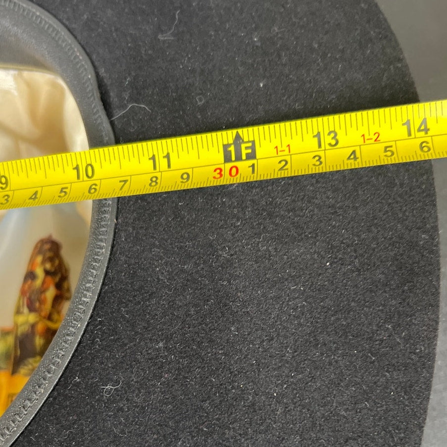 Stetson Tyler Carson 57 7 1/8 Beaver Felt Black Western Leather Band Cowboy Hat