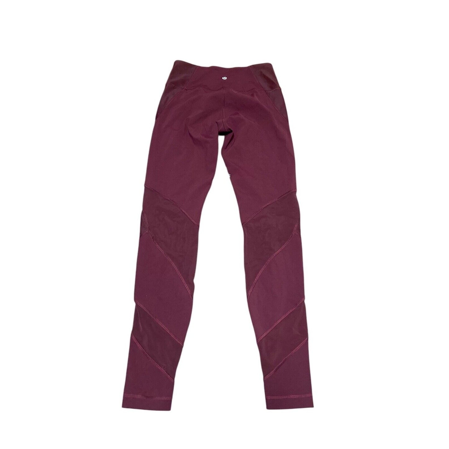 EUC Lululemon Wunder Under Crop High Rise Legging Size 6 Burgundy