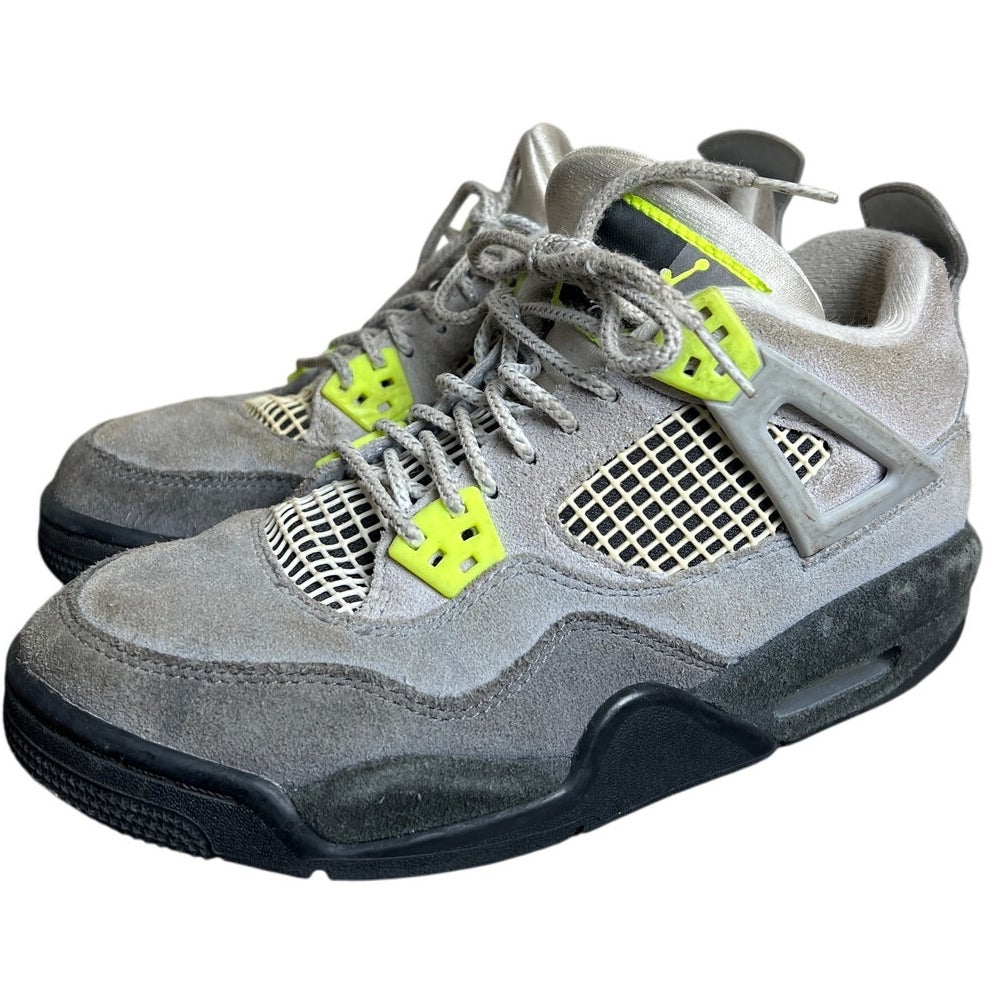 Nike Air Jordan 6Y 4 IV Retro SE Neon Gray Suede