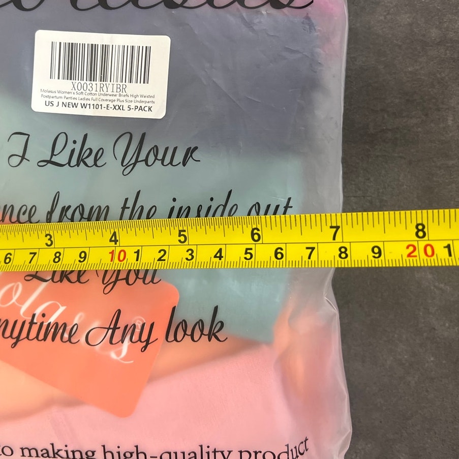 NWT Molasus Womens High Waisted 5 Underwear Pack size 2XL