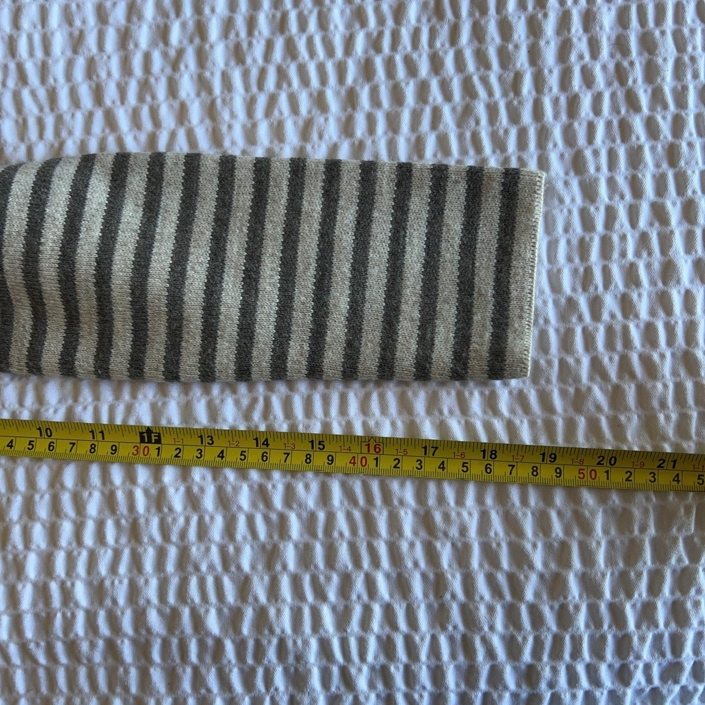 Anna Jasper Cardigan Womens M Gray Alpaca Wool Striped Collared Button