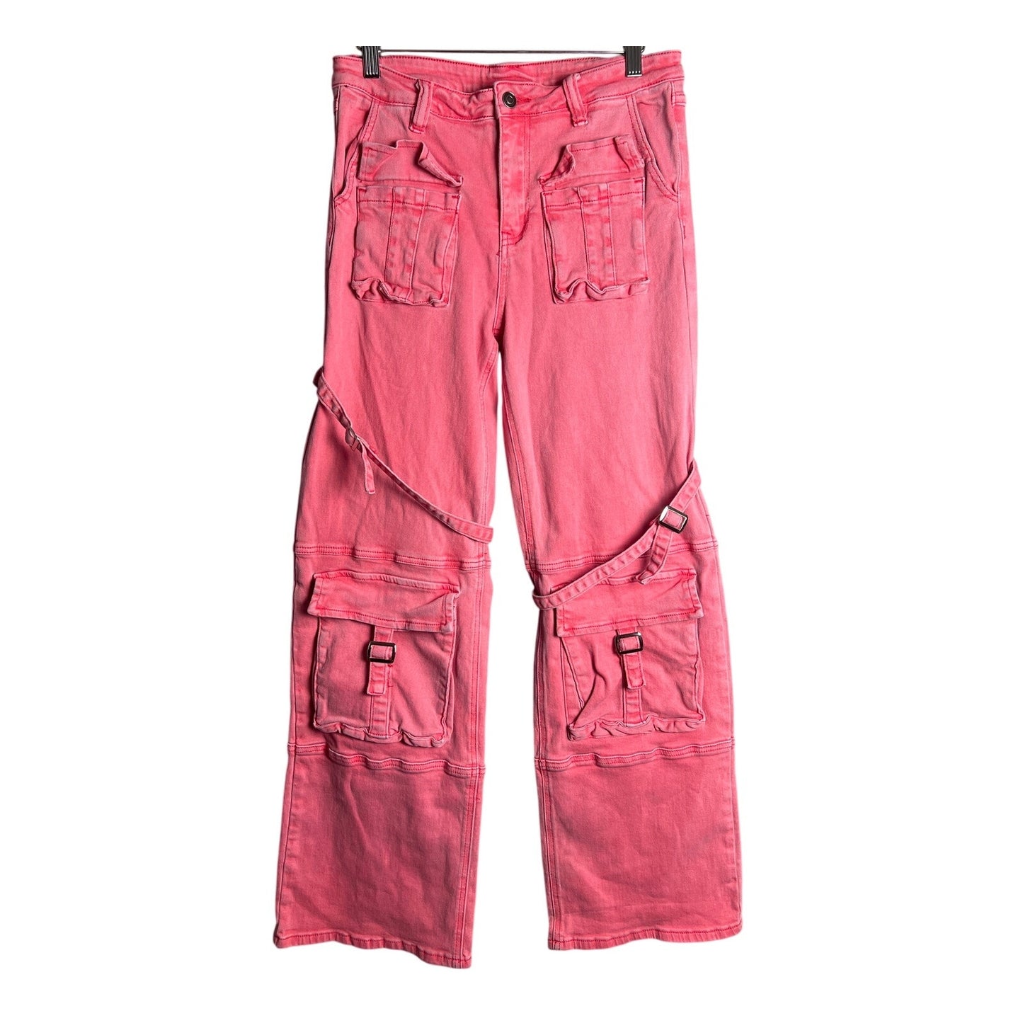 Unbranded Pink Cargo Multi Pocketed Women Pants *Dimensions In Picture*