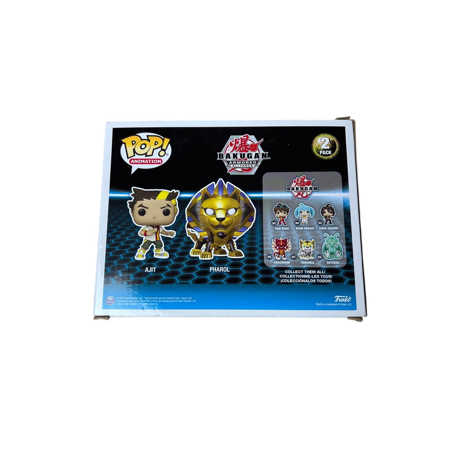 Funko Pop! Animation Ajit & Pharol 2 Pack Exclusive Bakugan Armored Alliance New