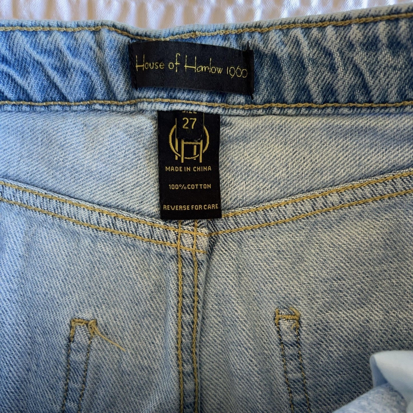 House Of Harlow 1960 Womens 27 Blue Denim Cut-Off Shorts Fringe 5-Pocket