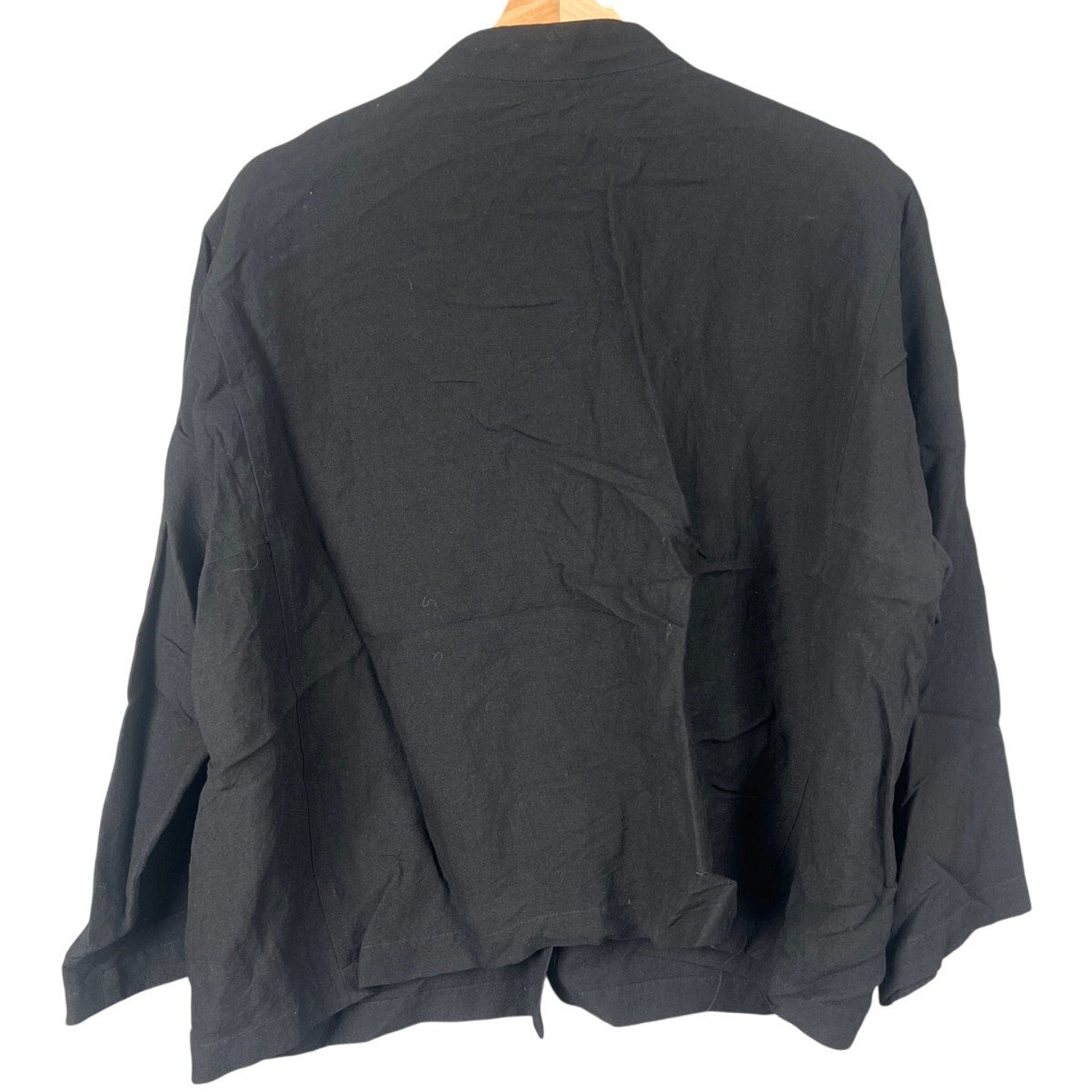 Eileen fisher Size Large Linen Black Button Down Mandarin Top Women’s Size L