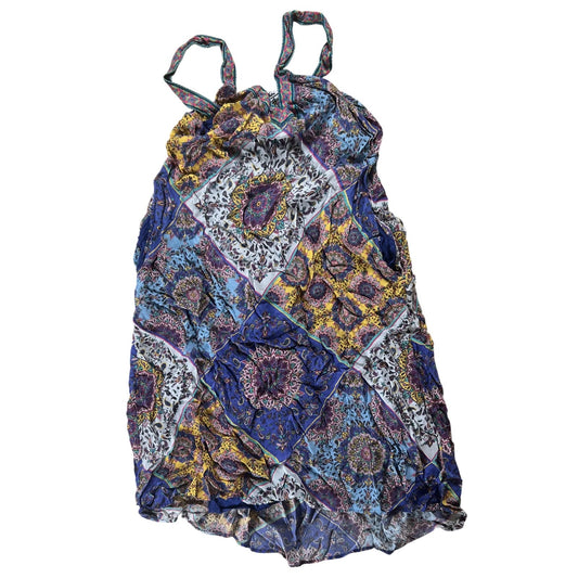 Sundance Dress Womens S Blue Paisley Print Maxi Sundress Scoop Neck Lined Boho