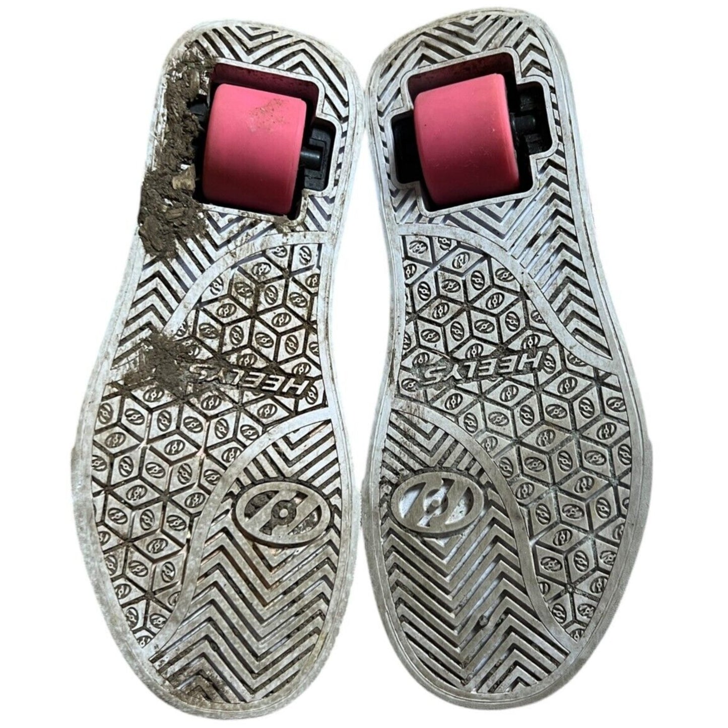 HEELYS Pink Rainbow Youth Size 1 Wheels, No Tool