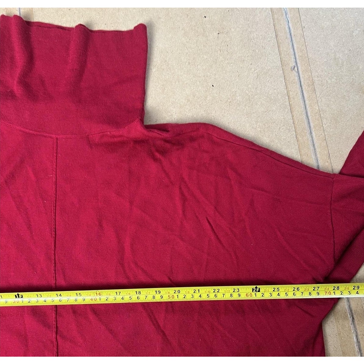 EILEEN FISHER Sweater Womens XL Red Pullover Turtleneck 100% Merino Wool