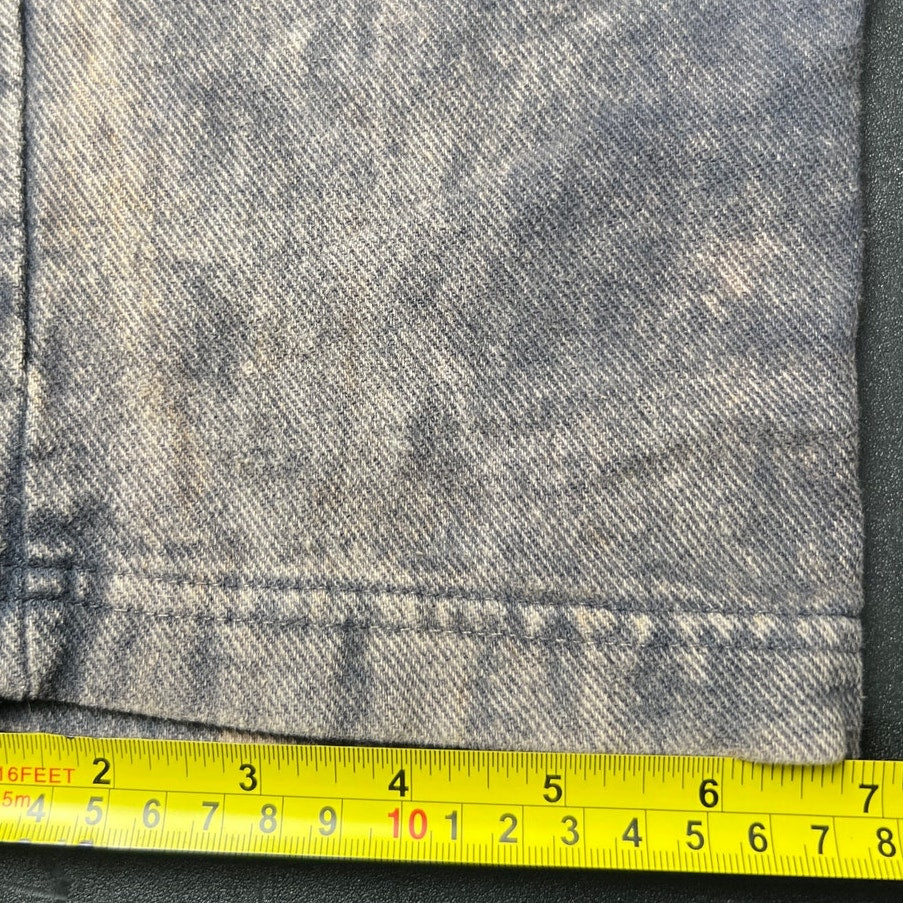 One Size 100% Cotton Faded Jumpsuit Button Up Gray