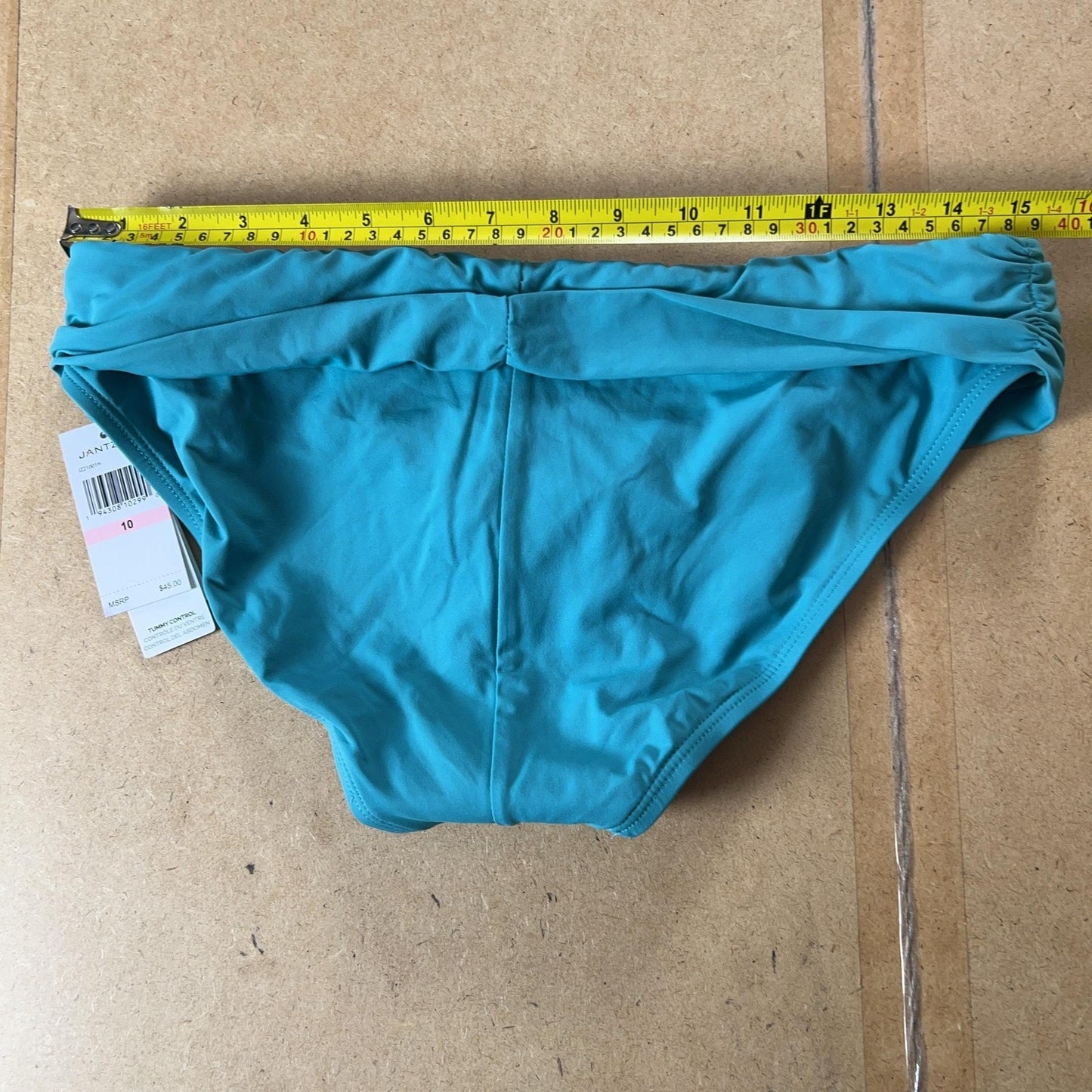 Jantzen Bottom Womens 10 Blue Hipster Lined Tummy Control Bikini Swimwear