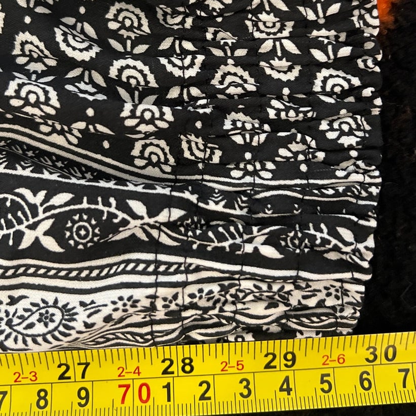 Elan Loose Wide Fit Women's Pants Size Large Black & White
