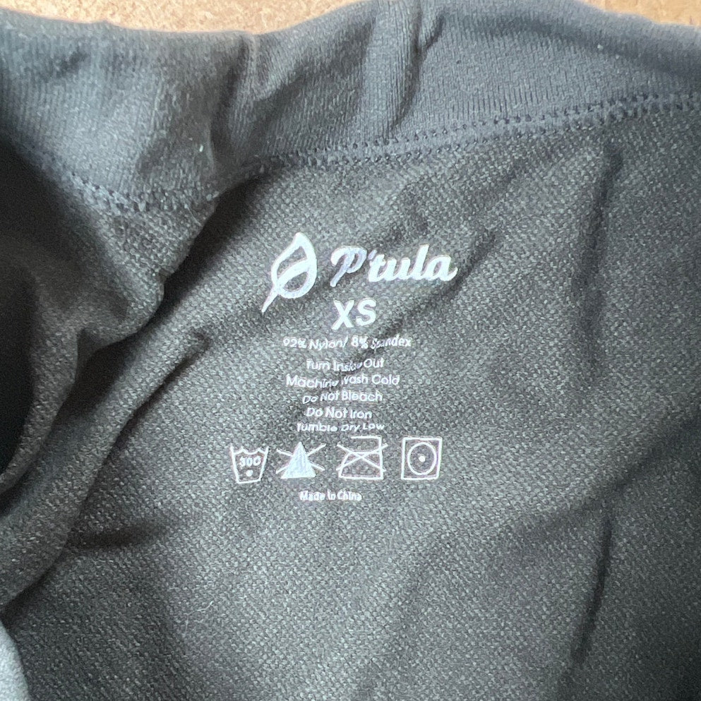 P’tula Reenergize Seamless Long Sleeve Top Athletic XS Gray Yoga Workout