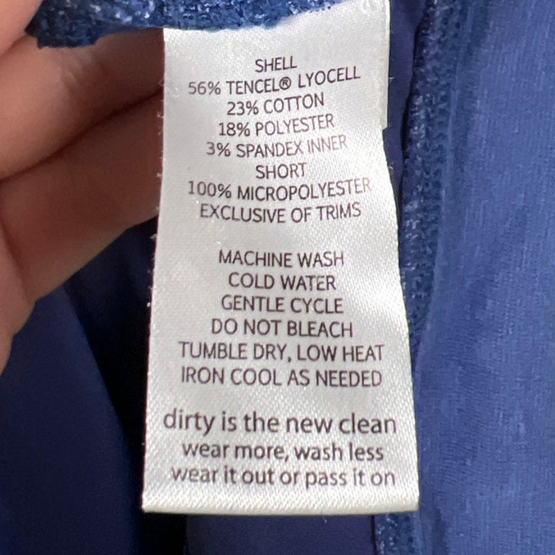 Horny Toad Blue Mini pleated Skirt Size Large