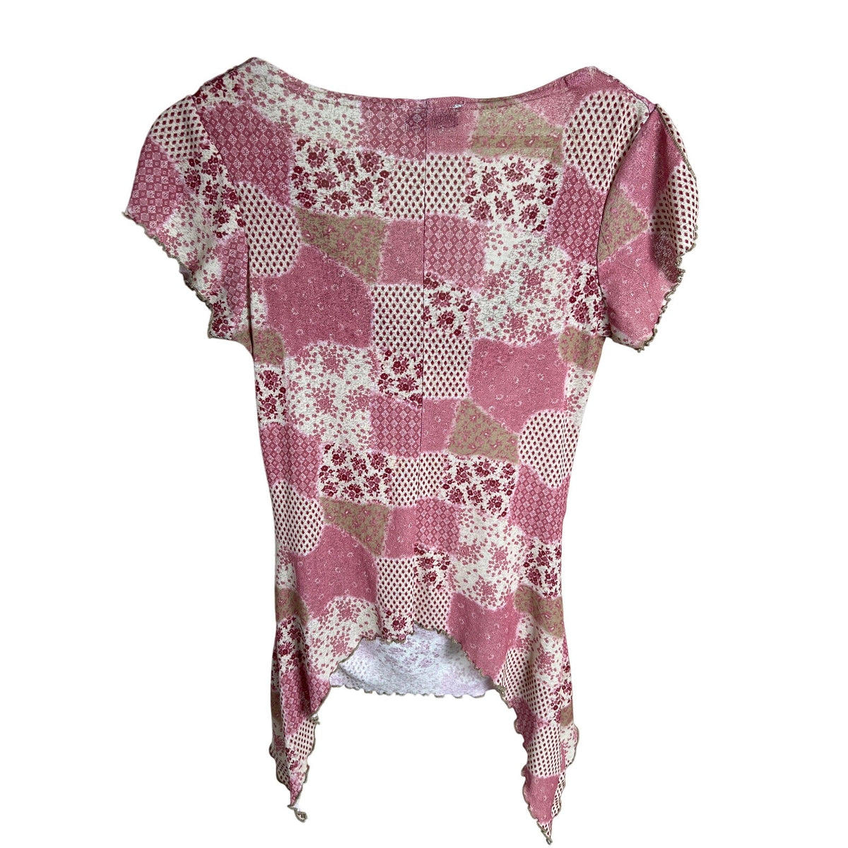 VIntage Freelance USA Asymmetric Pink Square Top *Dimensions in PIctures*