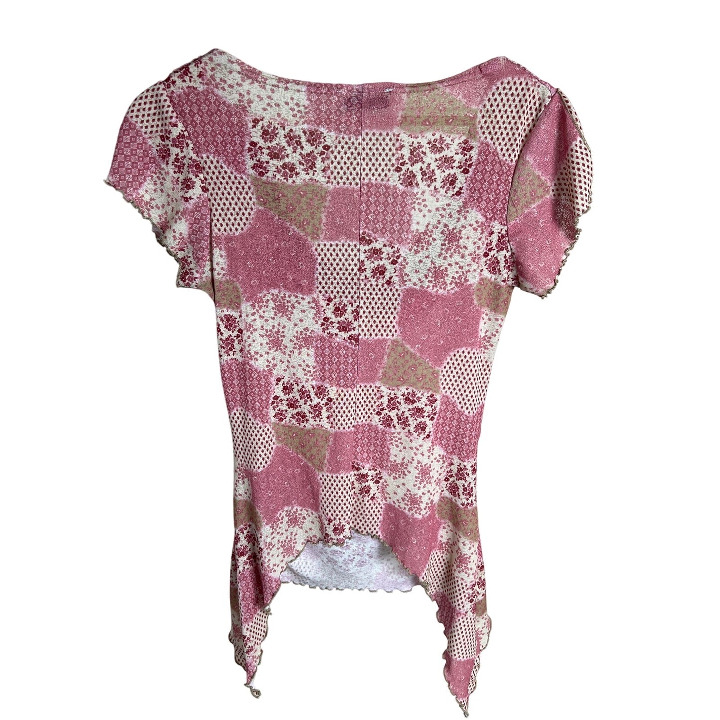 VIntage Freelance USA Asymmetric Pink Square Top *Dimensions in PIctures*