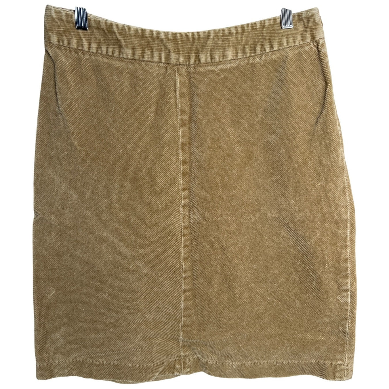 Y2K Mossimo Stratch Corduroy 10 Cotton Tan Midi Skirt