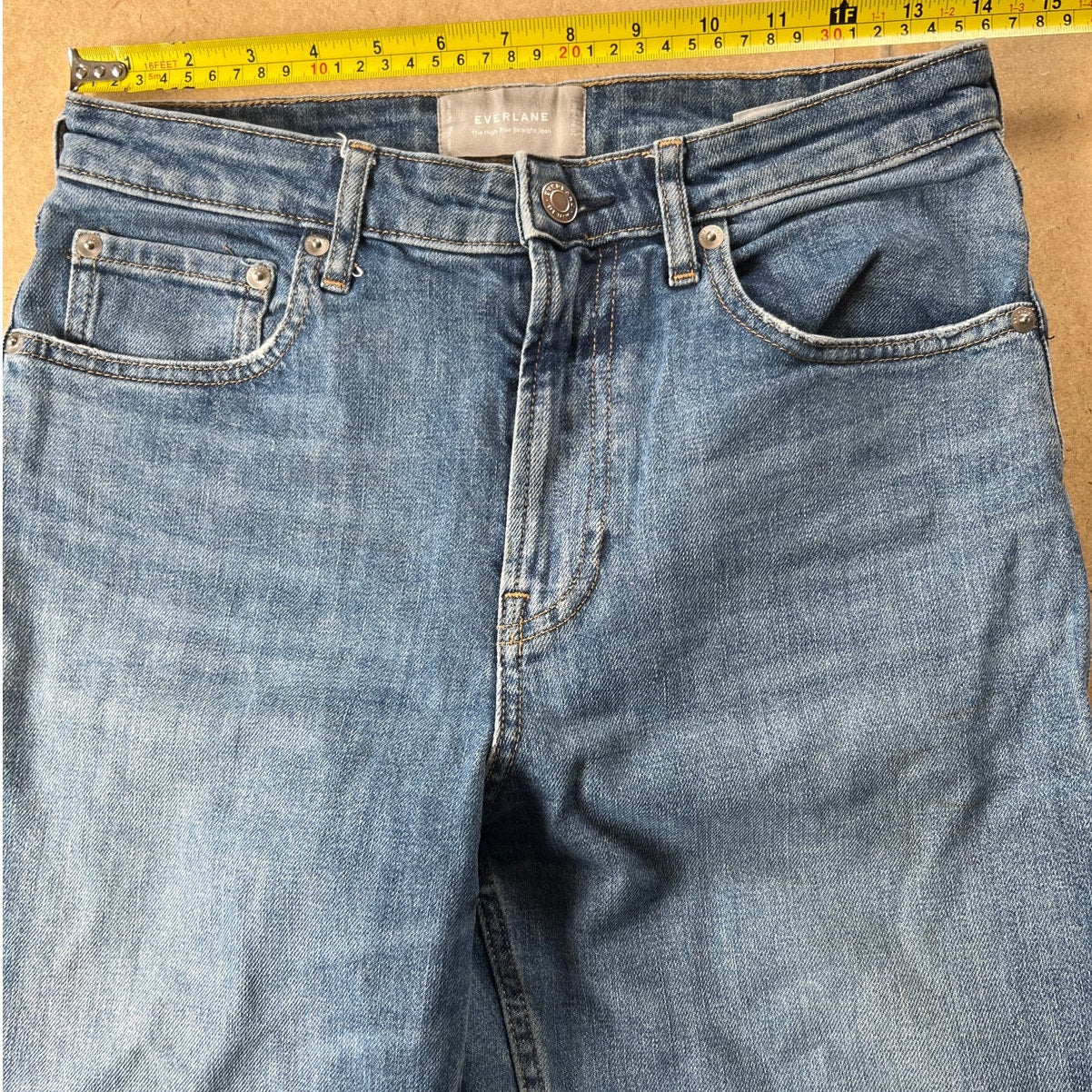 Everlane The Original Cheeky Jean Women’s Size 28 High Rise Straight Blue Denim