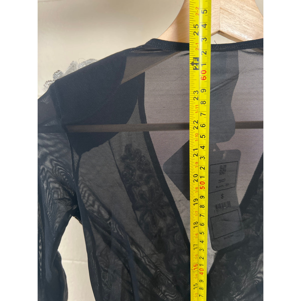 Y2K KikiRiki Small Black Rhinestone NWT Mesh Bodysuit