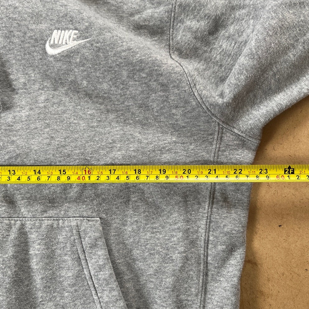 Nike Pullover Hoodie Sweatshirt Mens Size Medium Gray Swoosh Logo