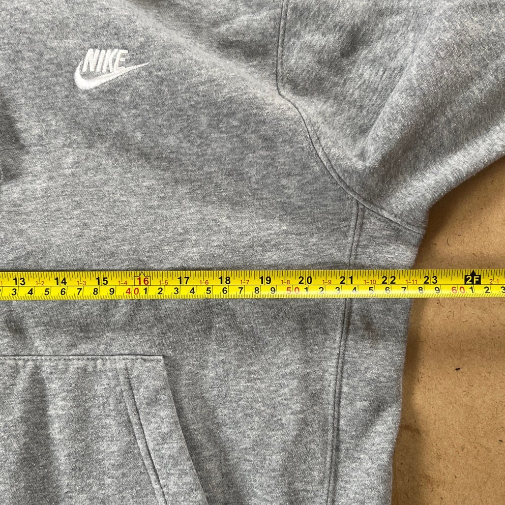 Nike Pullover Hoodie Sweatshirt Mens Size Medium Gray Swoosh Logo