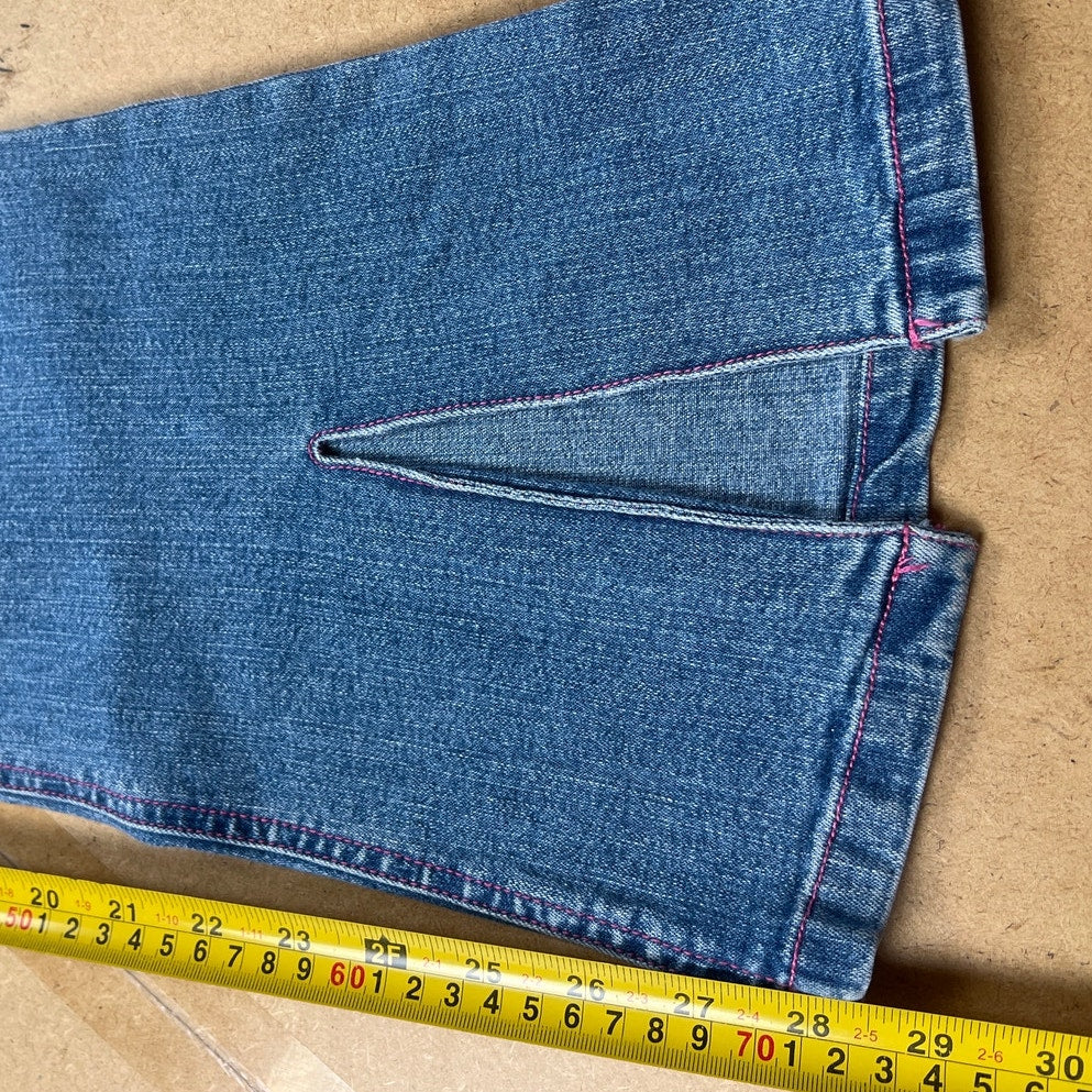 Betsey Johnson Blue Flare Jean Girl/Teen Size 14