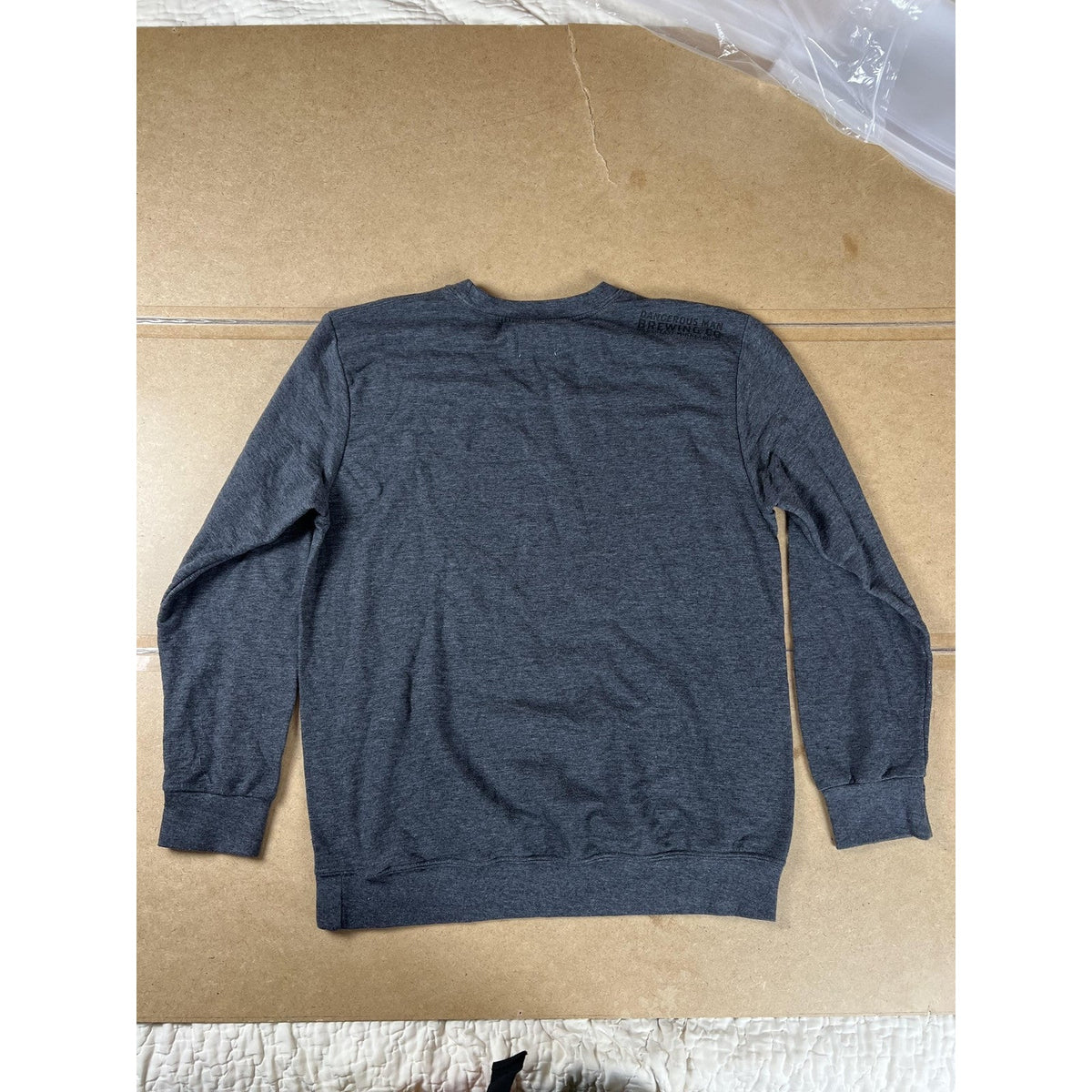 Anvil Sweater Unisex L Gray Crew Neck Pullover Graphic Fleece Preshrunk