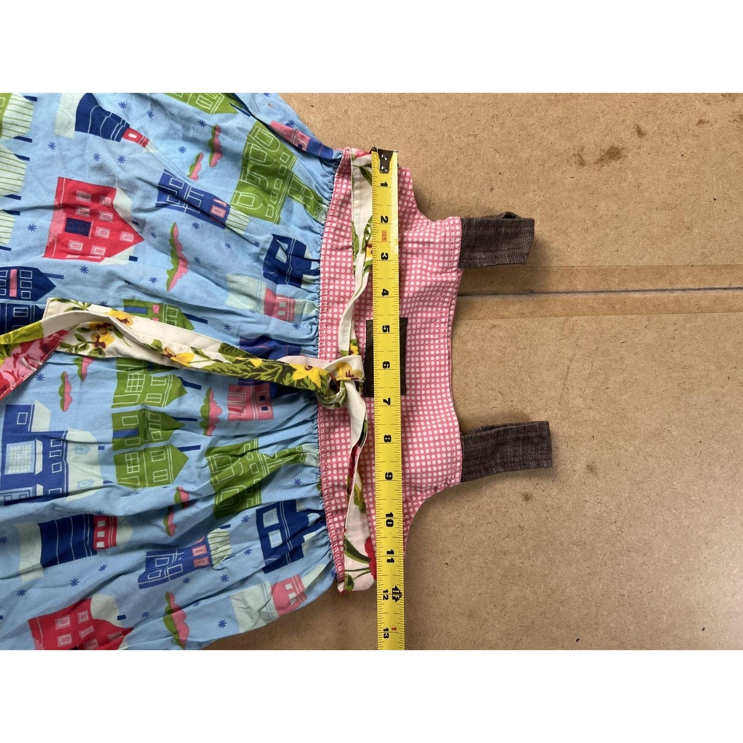 Matilda Jane Dress Girls 2T Blue Patchwork Sundress Square Neck Straps Ruffle