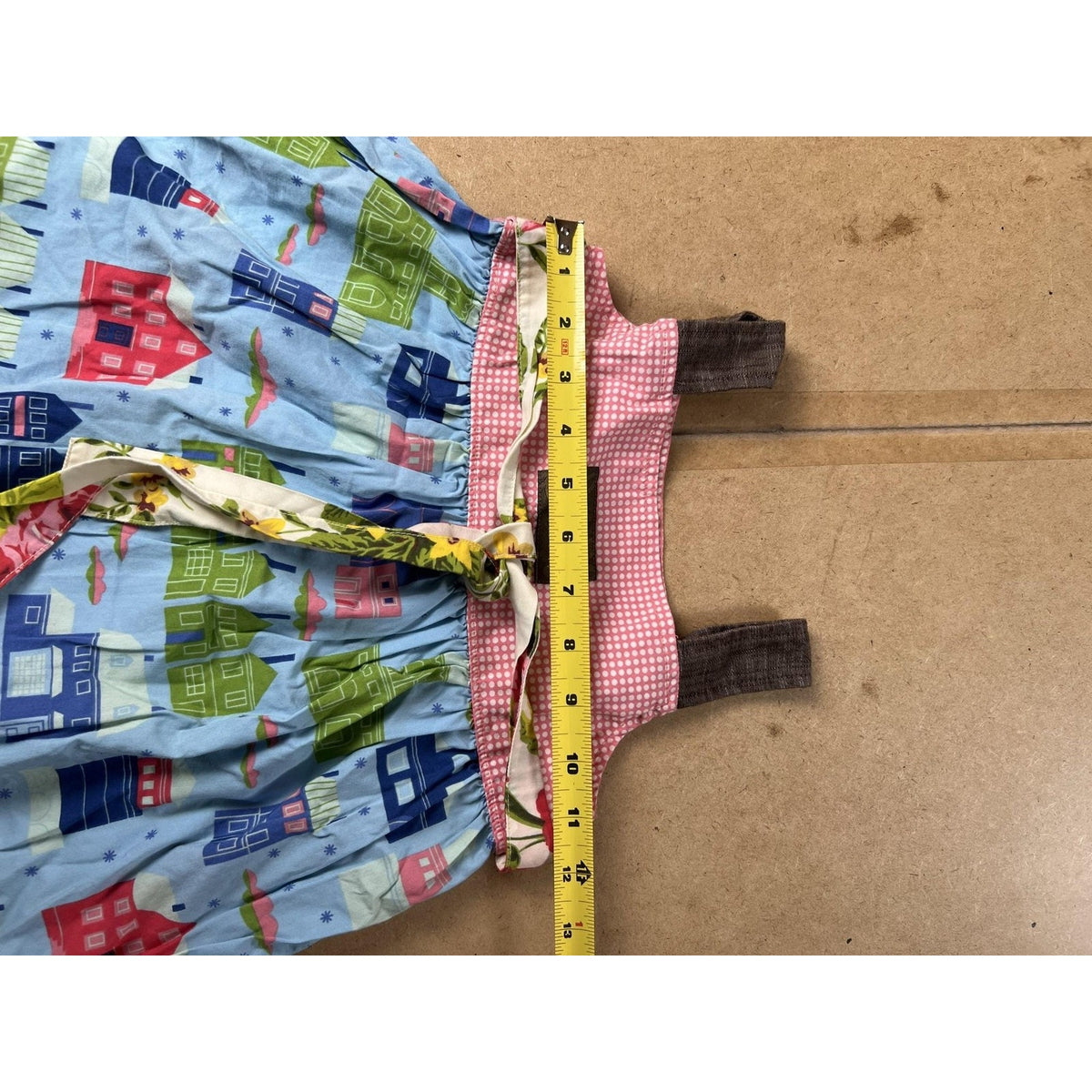 Matilda Jane Dress Girls 2T Blue Patchwork Sundress Square Neck Straps Ruffle