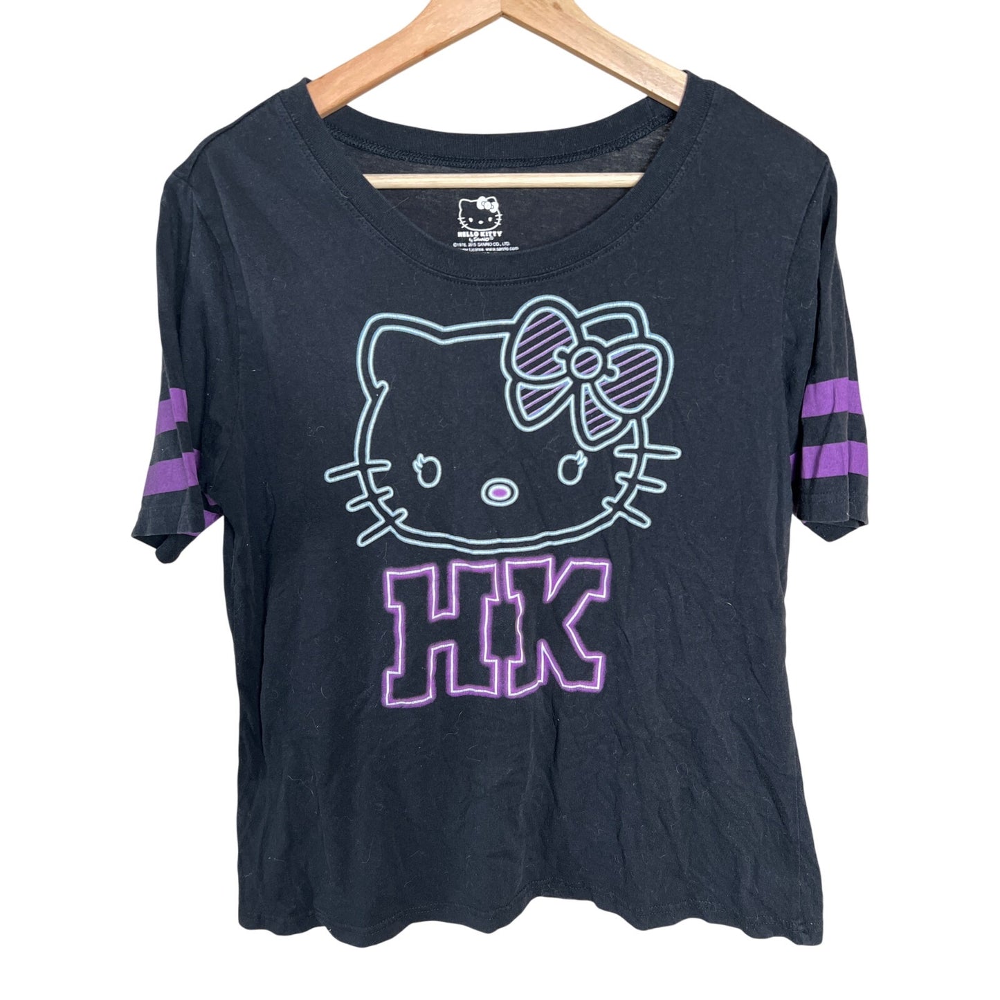 Hello Kitty 2015 Graphic Black T-shirt XL Women's