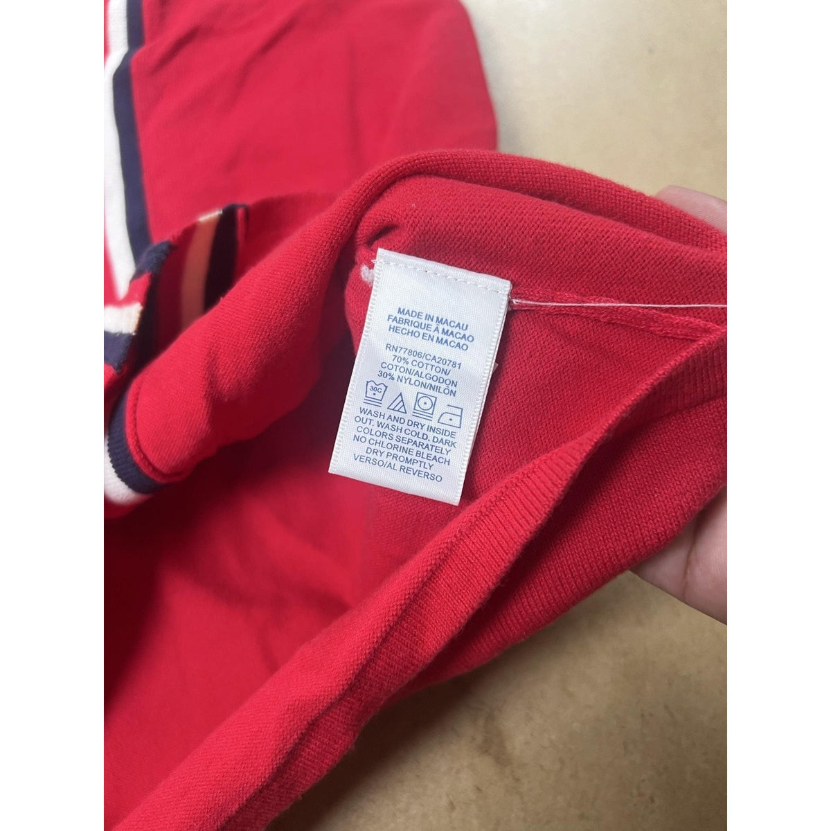 Tommy Jeans T-Shirt Womens XL Red Ringer Cap Sleeve Striped Slim Casual