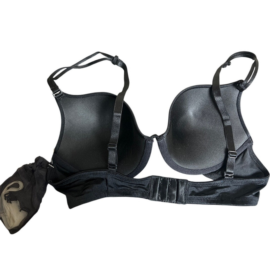 Ambrielle NWT 38B Nylon Convertible Plush Push Up Black Bra
