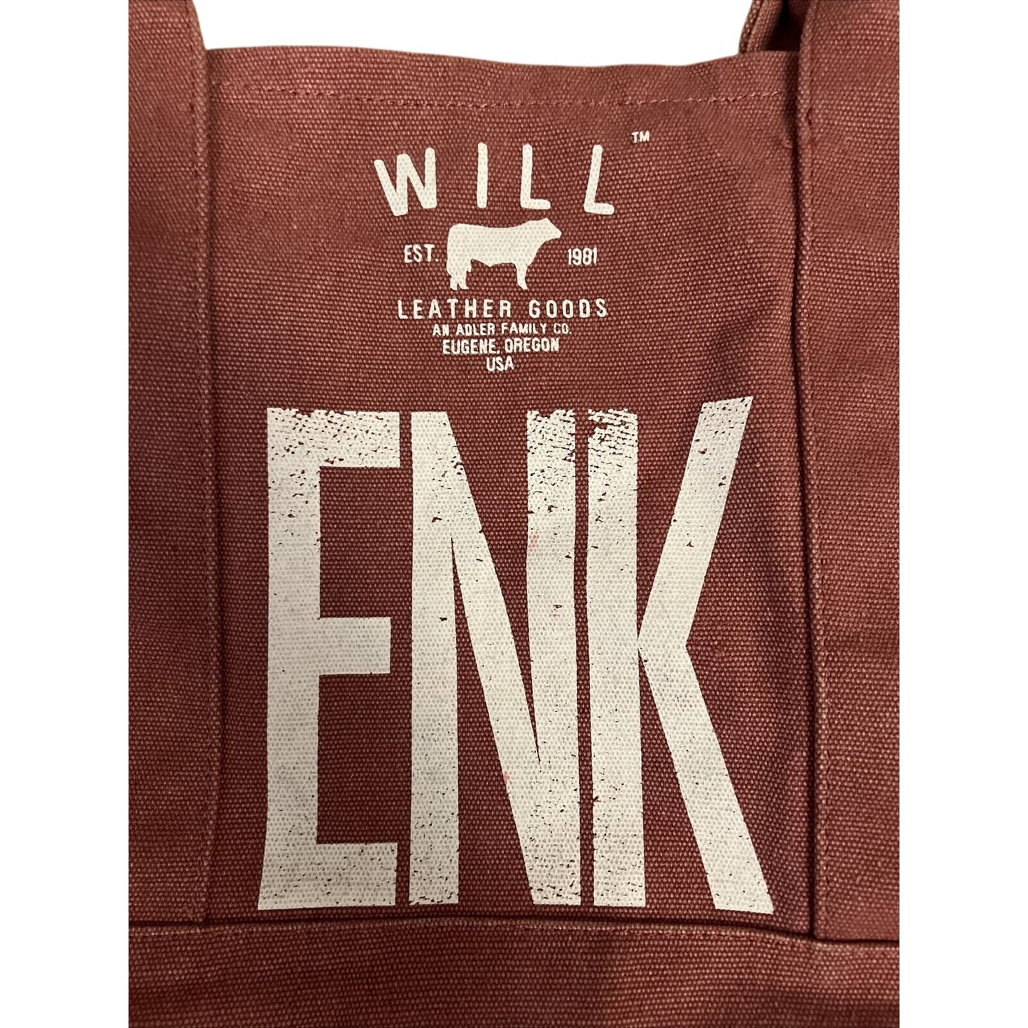 WILL LEATHER GOODS ENK Pink Canvas Tote Bag Oregon